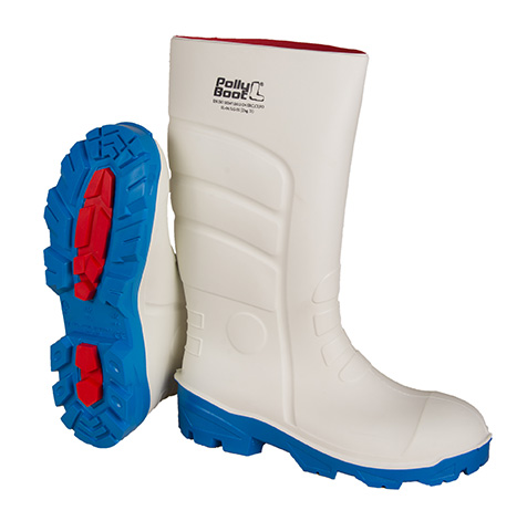 Polly Boot Galaxy Vega Beyaz/Mavi İş Çizmesi
