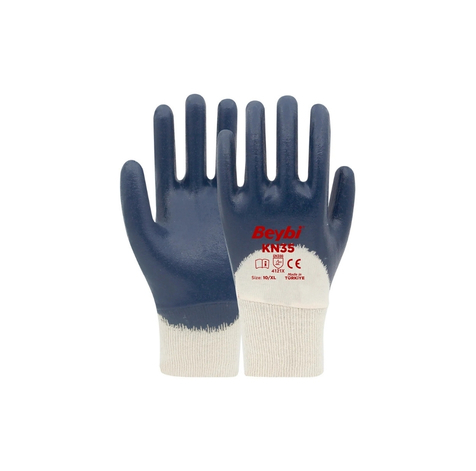 TKS 119 Beybi KN35 Pamuk Nitril Kaplı İş Eldiveni