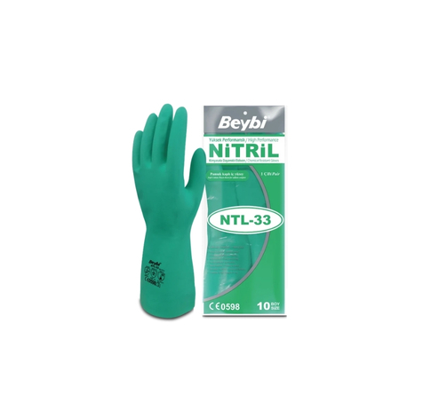 TKS 129 Beybi NTL33 Kimyasal Koruyucu Nitril İş Eldiveni