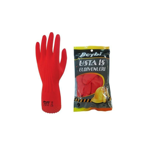 TKS 130 Beybi Usta İş Kırmızı Nitril Kaplı İş Eldiveni