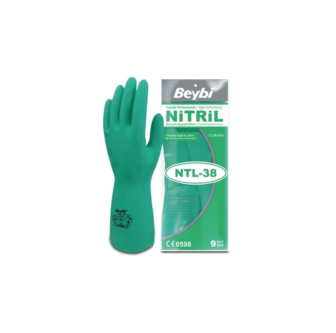 TKS 131 Beybi NTL38 Kimyasal Koruyucu Nitril İş Eldiveni