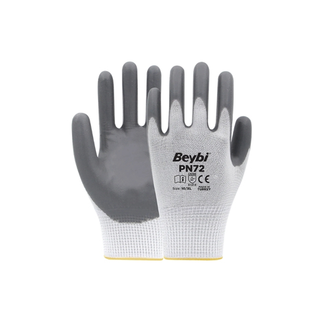 TKS 141 Beybi PN72 Polyester Örme Nitril İş Eldiveni