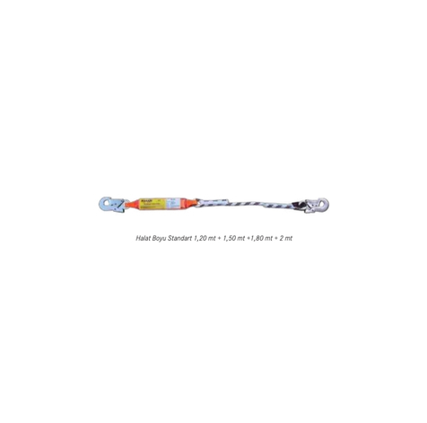 TKS 250 Karam KA 385 Şok Emici Çift Küçük Kancalı Statik Halatlı Lanyard