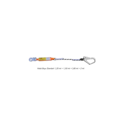 TKS 253 Karam KA 389 Şok Emici Küçük Kancalı Büyük Kancalı Statik Halatlı Lanyard