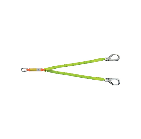 TKS 260 Karam KA 371-A Şok Emici Elastik Çift Kollu Karabinalı Alüminyum Kancalı 63'lük Lanyard