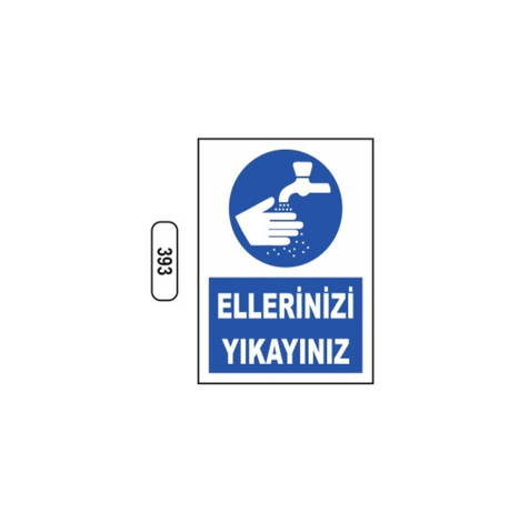TKS 290 Ellerinizi Yıkayınız Levhası