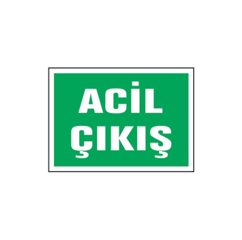 TKS 326 Acil Çıkış Uyarı İkaz Levhası