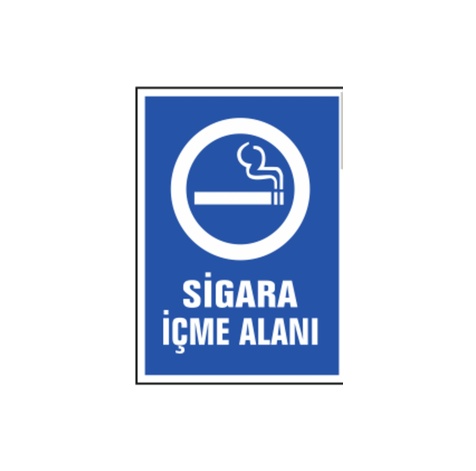 TKS 328 Sigara İçme Alanı Uyarı İkaz Levhası