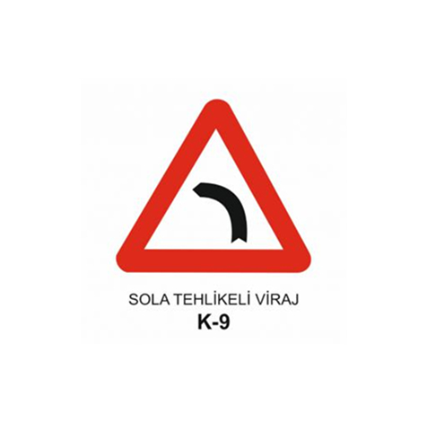 TKS 404 Sola Tehlikeli Viraj Uyarı Levhası (K-9)