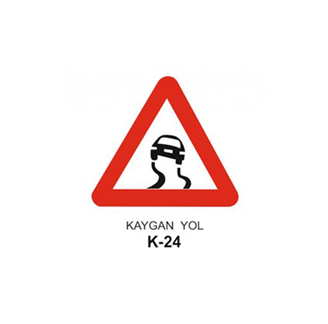 TKS 412 Kaygan Yol Uyarı Levhası (K-24)