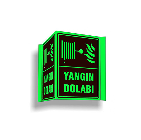 TKS 472 Yangın Dolabı Fosforlu Panoramik Levhası
