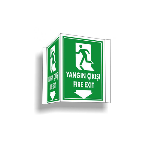 TKS 476 Yangın Çıkışı Fire Exit Panoramik Levhası
