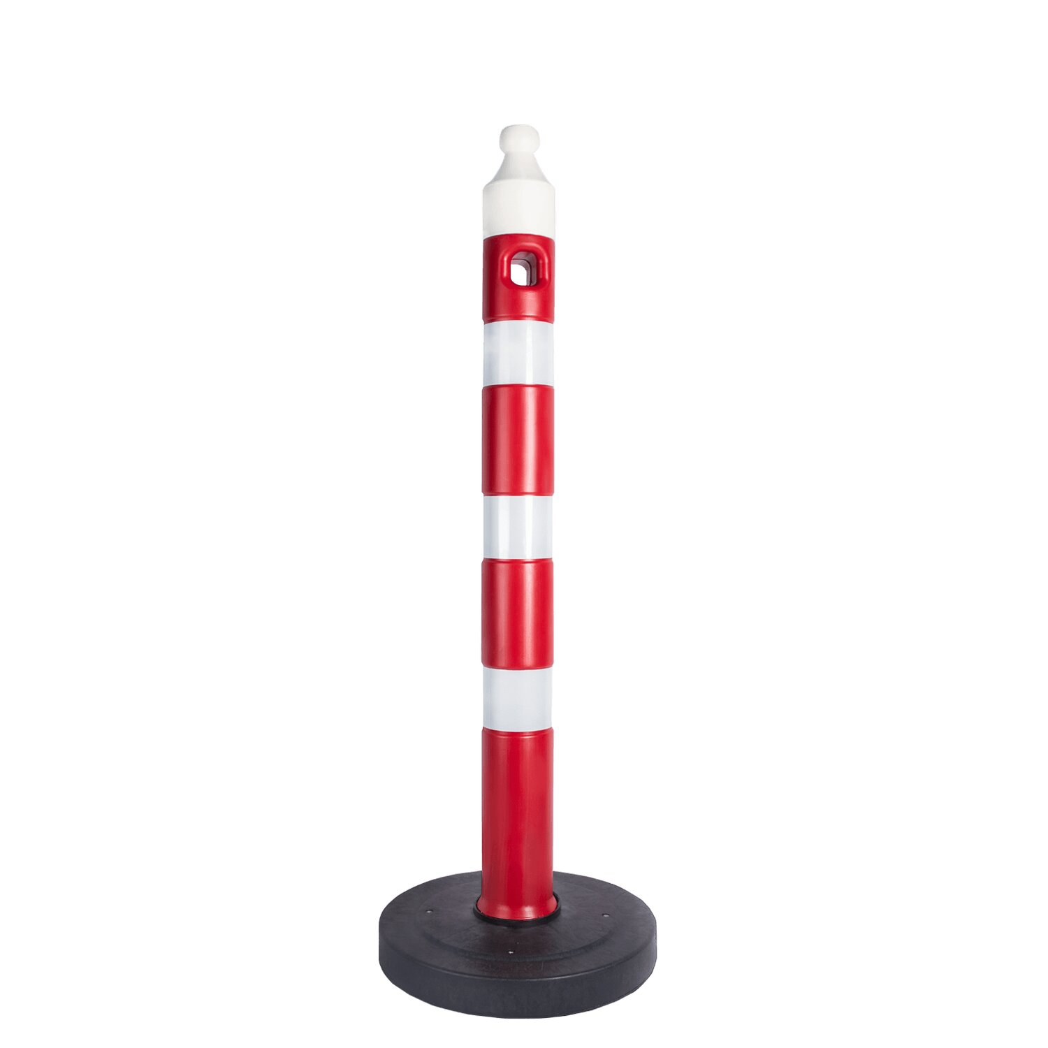 TKS 534 90 mm Çakıl Tabanlı Kırmızı-Beyaz Uyarı Dikmesi