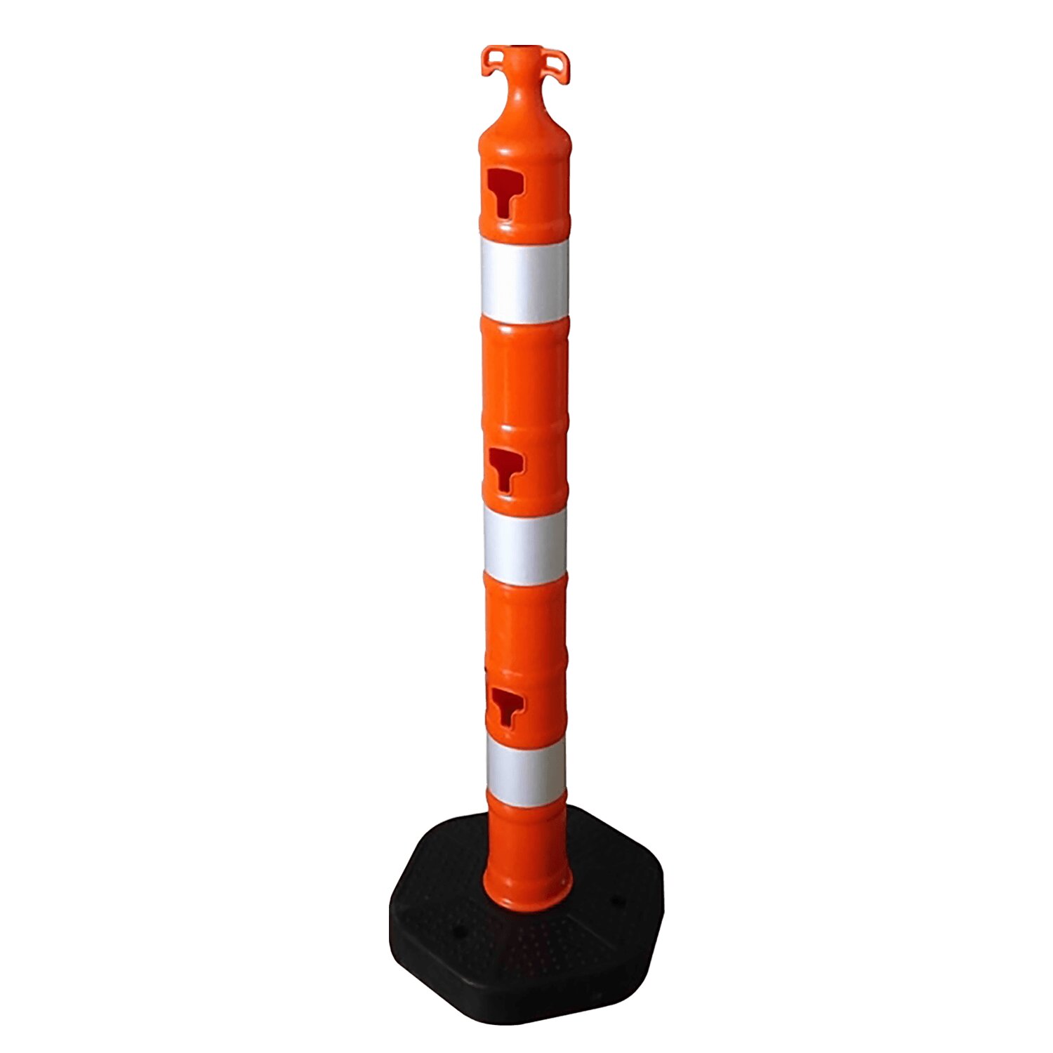 TKS 537 110 mm Kauçuk Tabanlı T Başlıklı Turuncu Uyarı Dikmesi